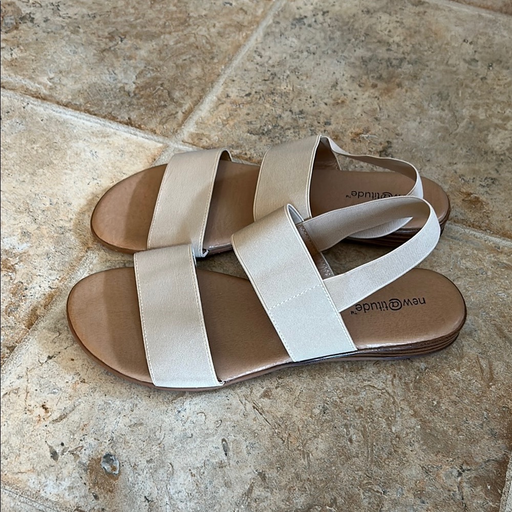 Women's Cream Sandals by NEW ATTITUDE! “BUNDLE US!”